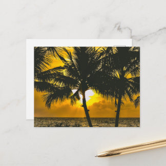 Gouden Zomer Zonsopgang Horizon Schitterende Ansic Briefkaart