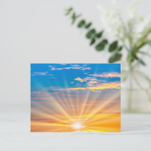 Gouden Zomer Zonsopgang Horizon Schitterende Ansic Briefkaart