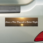Gouden Zomerzonsondergang Reflectie op het strand Bumpersticker (Op auto)