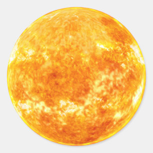 gouden zon ronde sticker
