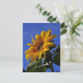 gouden zonnebloem briefkaart (Staand voorkant)