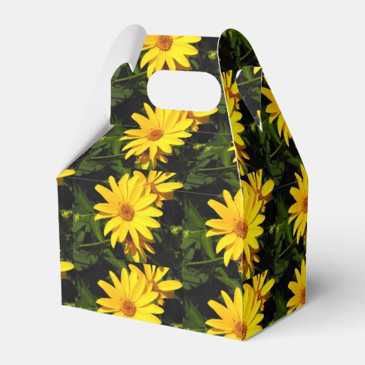 Gouden Zonnebloem Favor Box Bedankdoosjes (Achterkant)