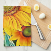 Gouden Zonnebloem Field Serenity Design Theedoek (Quarter Fold)