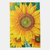 Gouden Zonnebloem Field Serenity Design Theedoek (Verticaal)