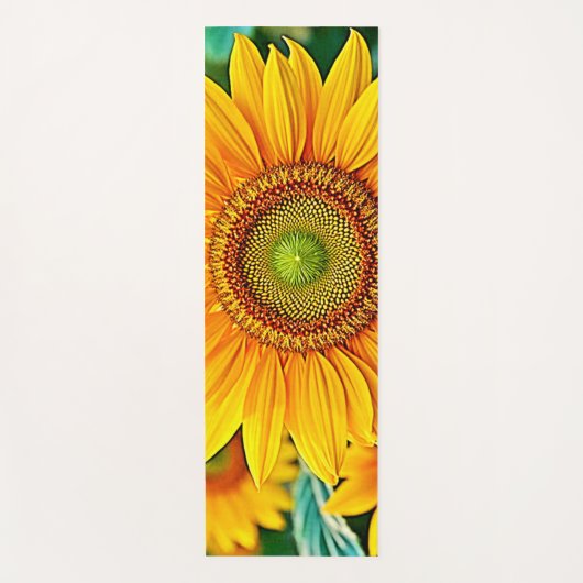 Gouden Zonnebloem Field Serenity Design Yogamat (Voorkant)