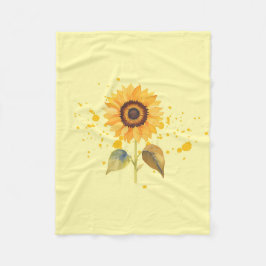 Gouden Zonnebloem Fleece Deken