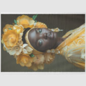 Gouden Zonnebloem Hoofdtooi Decoupage Tissuepapier (Voorkant)