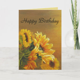 Gouden Zonnebloemen Kaart