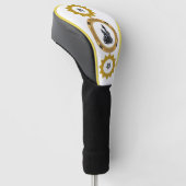 Gouden zonneschijn vector golfheadcover (Schuin)