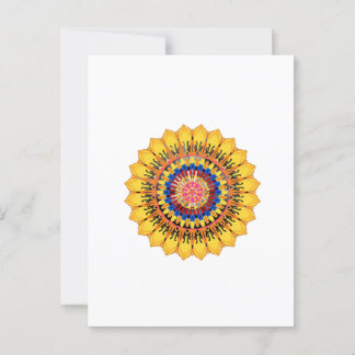 Gouden zonnestraal briefkaart