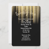 Gouden zonnestraal glitter 21e verjaardag kaart (Voorkant)