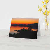 Gouden zonsondergang, Gaborone Dam Botswana Kaart (Gele Bloem)