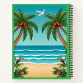 "Gouden Zonsondergang Golven" Notitieboek (Achterkant)