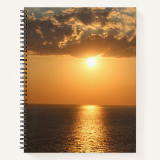 Gouden zonsondergang op zee - fotografie Pakifoto Notitieboek