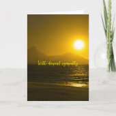 Gouden Zonsondergang Strand Oceaan Zee Kaart (Voorkant)