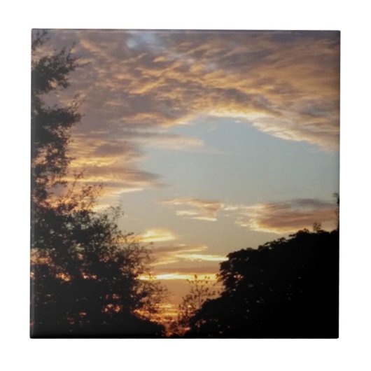 gouden zonsopgang tegeltje (Voorkant)