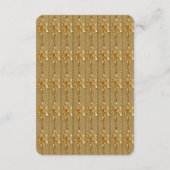 Gouden Zwart Bloemdetail Kaart (Achterkant)