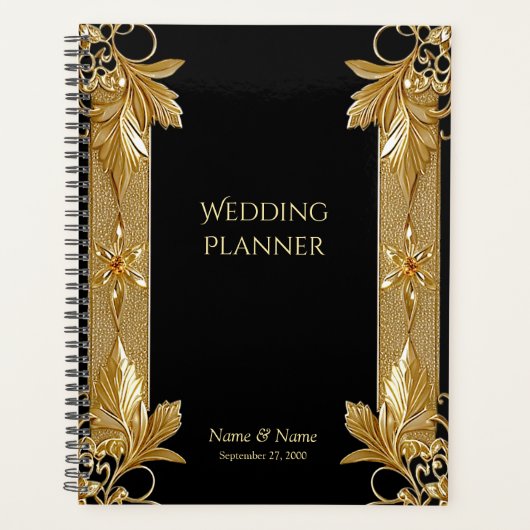 Gouden Zwart  Bloemplanner Planner (Voorkant)