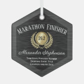 Gouden Zwart Erkenningsprijs Glas Ornament (Voorkant)