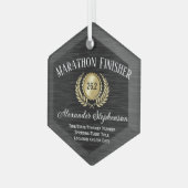 Gouden Zwart Erkenningsprijs Glas Ornament (Voorkant links)