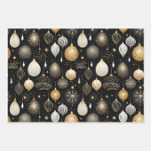 Gouden Zwart Gouden Inpakpapier Vellen Set 7 (Voorkant)
