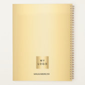 Gouden zwart monogram initialen Business 2026 Planner (Achterkant)