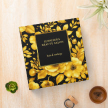 Gouden zwarte bloemen professionele afspraak