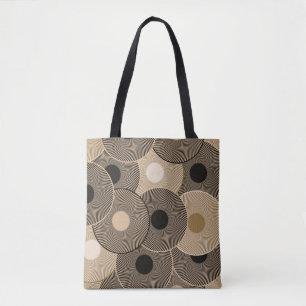 Gouden zwarte boogwielen: Abstract Draagtas
