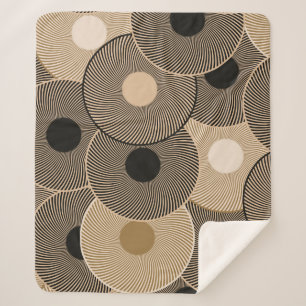 Gouden zwarte boogwielen: Abstract Sherpa Deken