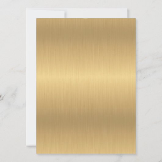 Gouden Zwarte Formele Traditionele Joodse Trouwkaa Kaart (Achterkant)