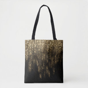 Gouden Zwarte Glanzende Tote Draagtas