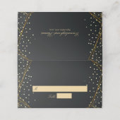 Gouden Zwarte Glitter Confetti Bruiloft (Buitenkant ongevouwen)