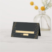 Gouden Zwarte Glitter Confetti Bruiloft (Voorkant)