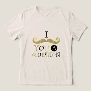 Gouden Zwarte Snor Tri-Blend Shirt