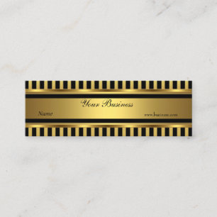 Gouden Zwarte Streep Skinny Mini Visitekaartje