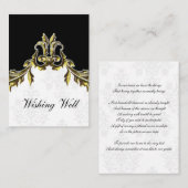 gouden zwarte wenskaarten informatiekaartje (Voorkant / Achterkant)