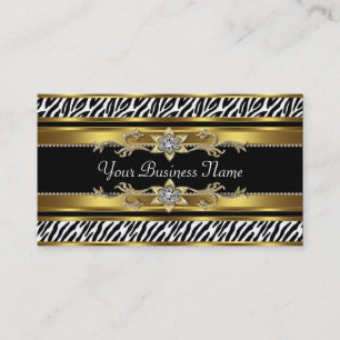 Gouden Zwarte Zebra Visitekaartjes