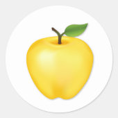 Goudend Delicious Appel Sticker (Voorkant)