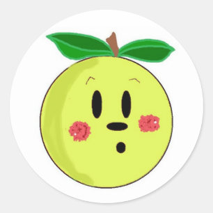Goudendelige Appelgezicht Ronde Sticker