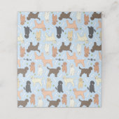 goudendoedel patroon in blauw (Buitenkant ongevouwen)