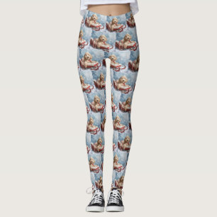 Goudendoodle Hond Kerst Feestelijk Leggings