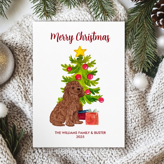 Goudendoodle kerstkaart