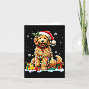 Goudendoodle Kerstmis Sinterklaas Hoed Fee Lichtje Kaart