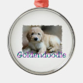 Goudendoodle Kunst Metalen Ornament (Voorkant)