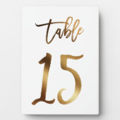 Goudfaux chic table number 15 fotoplaat (voorkant)