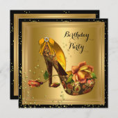  goudfeest Roos Hi Hiel Sparkle Kaart (Voorkant / Achterkant)