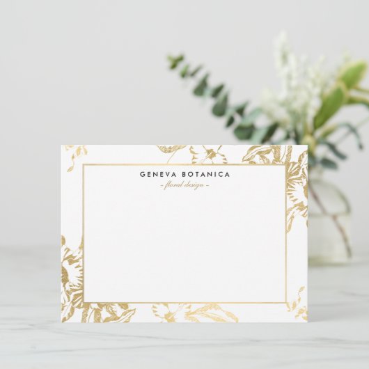 goudflespatroon Witte platte noot Kaart (Staand voorkant)