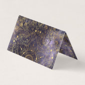 Goudflorale mandala en confetti afbeelding visitekaartjes (Achterkant)