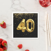 Goudfolie 40 ballonnen en Confetti servetten (Insitu)