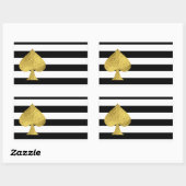 Goudfolie Ace van schoppen Stickers (Vel)